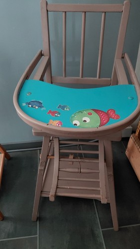Chaise haute bébé bois - bébé,