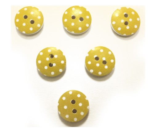 Lot boutons bois rond - 6,
