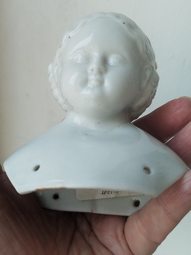 Rare tête poupée en - rare,