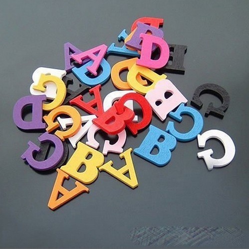 Lettre bois couleurs - en,
