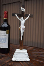 Antique Petrus regout maastricht porcelain ecce homo Crucifix religious