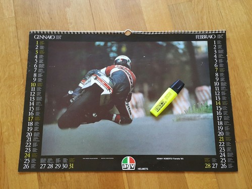Agv helmet vintage calendar - agv,