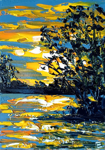 Tableau huile été - , de