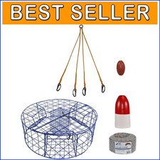 TR-530 Heavy Duty Crab Pot - Professional-Grade Alloy Steel Trap for Crabbing