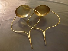 2 anciens plateaux en bronze