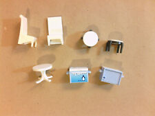 PLAYMOBIL LOT / 2 MODERN CHAIRS + 2 GLACIERS + 2 STOOLS + 1 TABLE / TBE