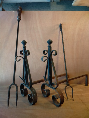 Ens chenets piques anciens - chenets,