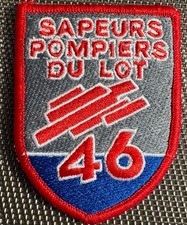 ECUSSON PATCH SAPEURS POMPIERS DU LOT . SDIS 46 (ÉCU 91)