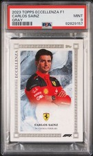 Carlos Sainz 2023 Topps Eccellenza F1 Gray /75 Scuderia Ferrari Card PSA 9