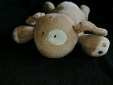 Doudou peluche chien beige écru 37 cm environ Obaïbi 