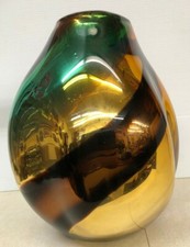 Viz Glass Studios Vase Genuine Hand Blown Art Glass Height 14 1/4" NEW