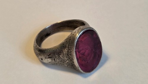 Chevalière intaille sur rubis - chevalière_intaille,