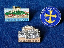 3 Pin's Gruissan années 80 ND