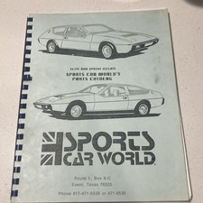 Sports Car World Lotus ELITE AND SPRINT Special Parts Catalog