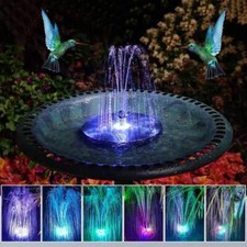 Fontaine flottante à énergie solaire, pompe, fontaine, étang, jardin, LED, oisea