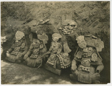 Mexico City, Funeral Urns Zapotec 100-700 AD Vintage Silver Print Silver Print