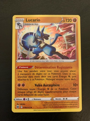 Carte pokémon holo lucario - carte,