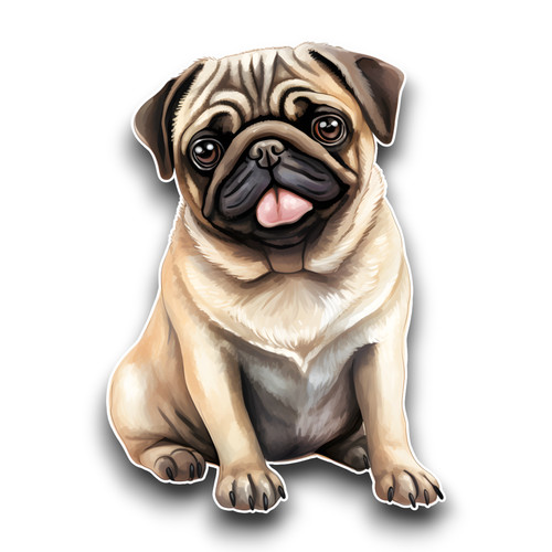 Mignon carlin chiot - mignon, aquarelle