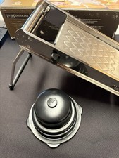 de Buyer La Mandoline, Williams Sonoma, Stainless Steel, 3 Blades, CD and Manual