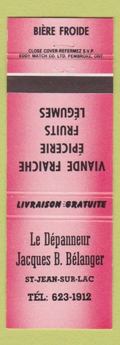 Matchbook cover le depanneur - le,