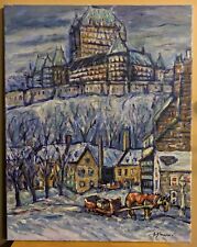 CHÂTEAU FRONTENAC à Québec, Peinture 2004, Gilles SIMARD (1954- ), 28'' x 22''