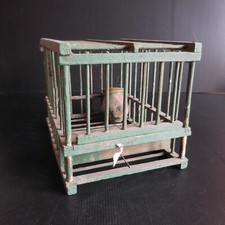 Vintage Art Deco Home Design XXe France N5053 Wooden Metal Bird Cage