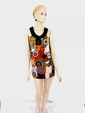 CARTE BLANCHE BY ANJA FLINT SILK BEADED SLEEVELESS TOP SIZE XS