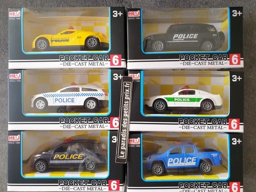Voiture police métal - voiture, en