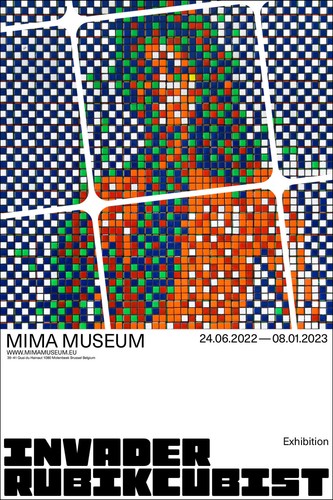 Invader rubikcubist poster - invader,