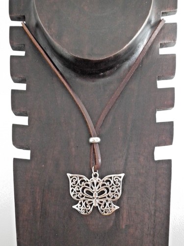 Collier cuir marron - cuir, /