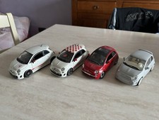 Gorgeous Lot of 4 Fiat 500 Abarth Burago 1:24 Vintage Collectible