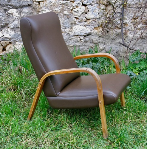 Fauteuil vintage bois - fauteuil,