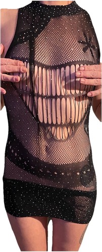 Robe nuisette strass tunique - strass,
