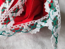Dentelle vintage bicolore vert