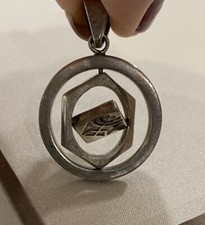 ISRAEL Silver Pendant Model 1987 NAIM BASSON Kinetic Adillion Medal
