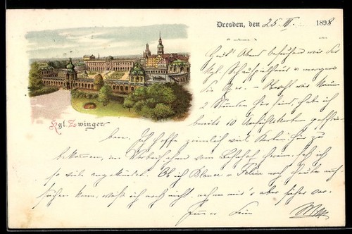 Lithographie dresde chenil - lithographie, dresde,
