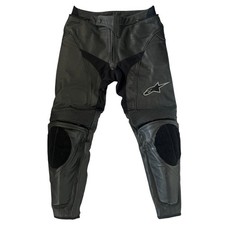 Alpinestars Leather Motorbike Biker Black Trousers Pants - Size USA 36 EUR 52