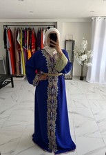 Caftan marocain bleu roi