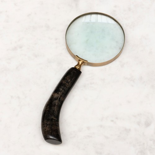 Loupe manche corne - , foncée
