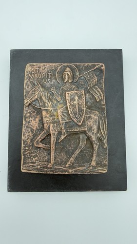 Bronze relief plaque saint - bronze,