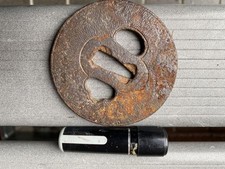 Japanese Sword Tsuba Antique Iron Fuchi for Wakizashi, Katana, Iaito  Duty Paid