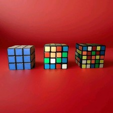 Rubik's 3x3x3 (Solved) & QIYI Cube 4x4x4 And 5x5x5 Puzzle Cube (Unsolved) Used