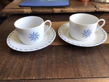 2 Tasses À Thé Et Soucoupes pierre Balmain En Porcelaine 