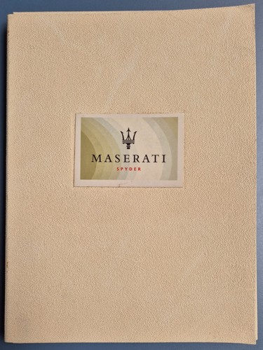 Maserati spyder dp dossier - ,