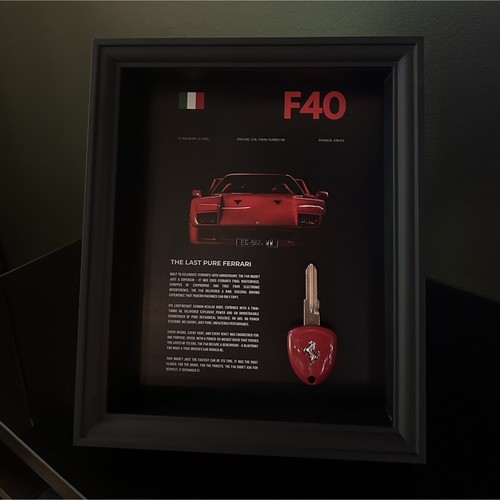 Ferrari f40 cadre décoratif - ferrari,