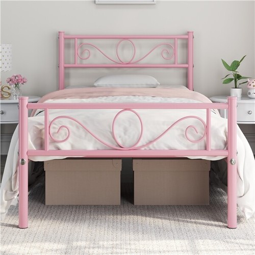 Lit simple 90x190 métal - 90x190, en