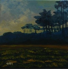 huile couteau " CREPUSCULE SUR