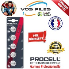 Pile bouton CR2032 DL2032 BR2032 ECR2032 Lithium 3V 260 mAh Procell Intense