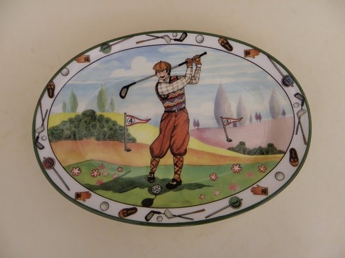 Plaque ovale céramique - , joueur