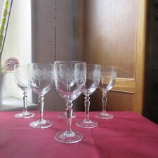 6 white wine glasses crystal d arches model Dampierre H 14.5 cm
